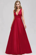 Vestido formal de fiesta nocturna con escote en V profundo SYP7