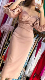 Vestido de Noite com Alças Finas Vestido de Baile Vestido de Festa Y5578