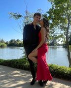 Classic Sheath/Column Long Evening Dress with Split Y4289