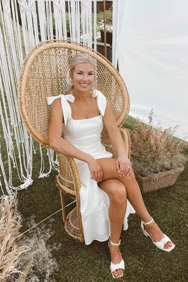 Amazing Spaghetti Straps Neckline A-line Bridesmaid Dresses BD100