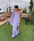 Vestido de fiesta lila Vestido de noche Vestido de gala Y4744