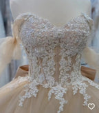 A-line Lace Tulle Ball Gown Sweet 16 Dress Y4013
