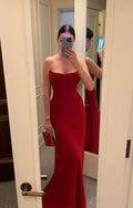 Charming Strapless Mermaid Long Evening Dress Formal Gown Y2148