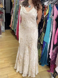 Vestido de fiesta largo de sirena con estampado satinado único Y8307