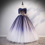 Robe en tulle à dentelle florale avec perles Ombre, robe de quinceañera, robe de bal Y1935