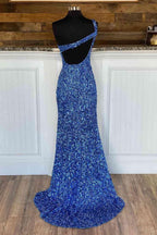 Vestido de fiesta de una sola tira con abertura SYP115