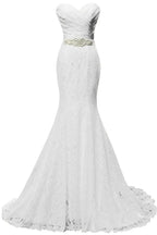 Vestidos de novia elegantes de sirena y escote corazón