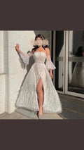 Chic A-line Strapless Prom Dress Fashion Evening Dress Y6708