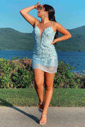 Bodycon Backless Sequins Homecoming Dress