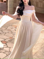 Abito da sera bianco donna elegante nuova moda abito da festa serale signora Y4457