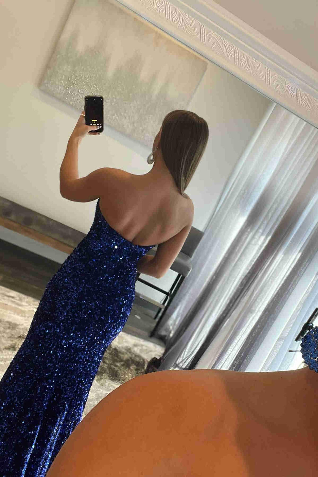 Vestidos de Baile Brilhantes com Fenda SYP82