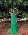 Vestido de noche verde modesto Vestido de gala verde Y5176