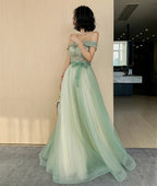 Robe longue de soirée formelle à épaules dénudées Y620