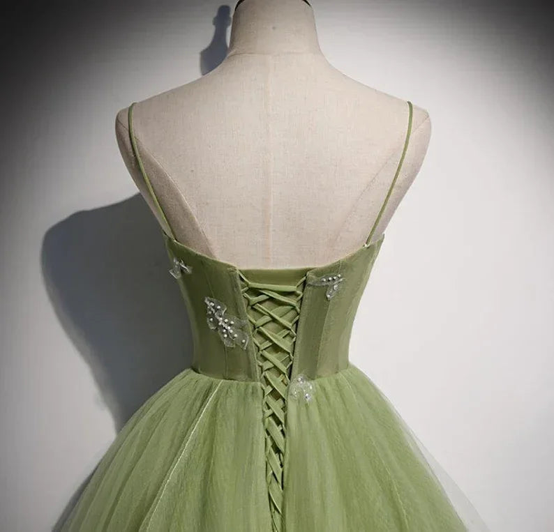 Mädchen Festliches Abendkleid Damen Ballkleider Party Abschlusskleider Lange Grüne Festkleider Y4379
