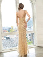 Boutique evening dresses Luxury Party Dress straps mermaid sexy elegant Prom dress