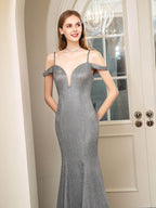 Mermaid Fashion Formal Evening Dresses Sleeveless Floor Length Prom Dresses