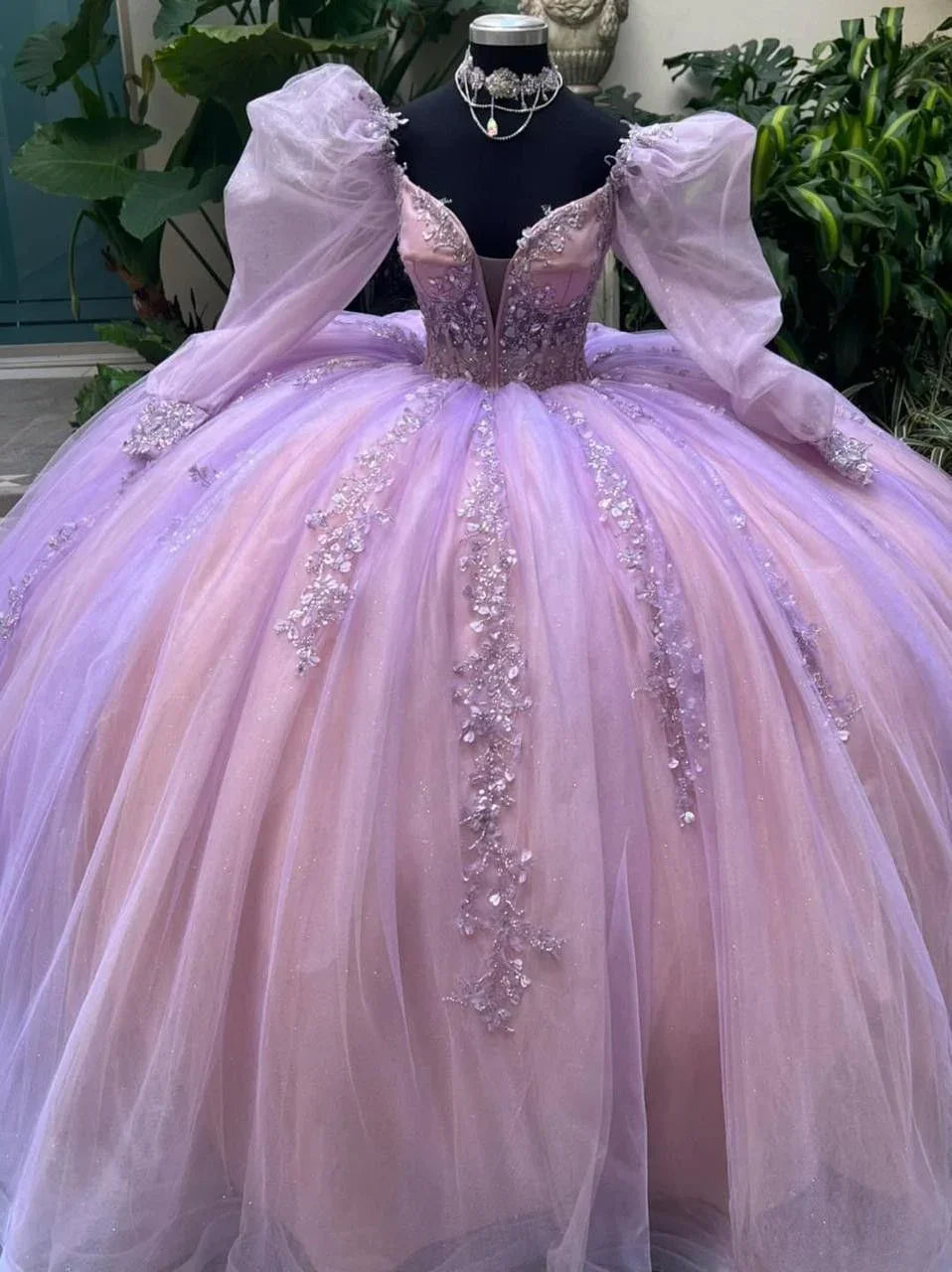 Vestido de baile vintage de tul, vestido para dulce dieciséis, vestido de princesa Y2353