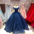 Elegant Floral Flowers Patterned Ball Gown Long Sleeve Prom Party Illusion Y4439
