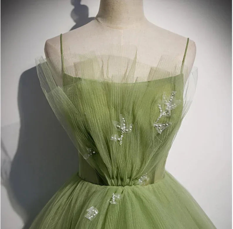 Mädchen Festliches Abendkleid Damen Ballkleider Party Abschlusskleider Lange Grüne Festkleider Y4379