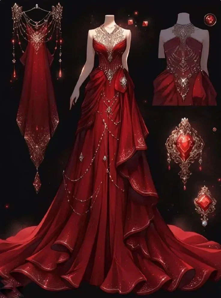 Hermoso vestido de noche sirena de satén rojo con cuentas Vestido formal de baile de graduación Y8328