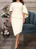 Vestidos de Madre de la Novia con Volantes en Vaina/Columna