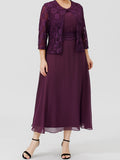 A-Line/Princess Mother of the Bride Dresses with Applique & Jacket