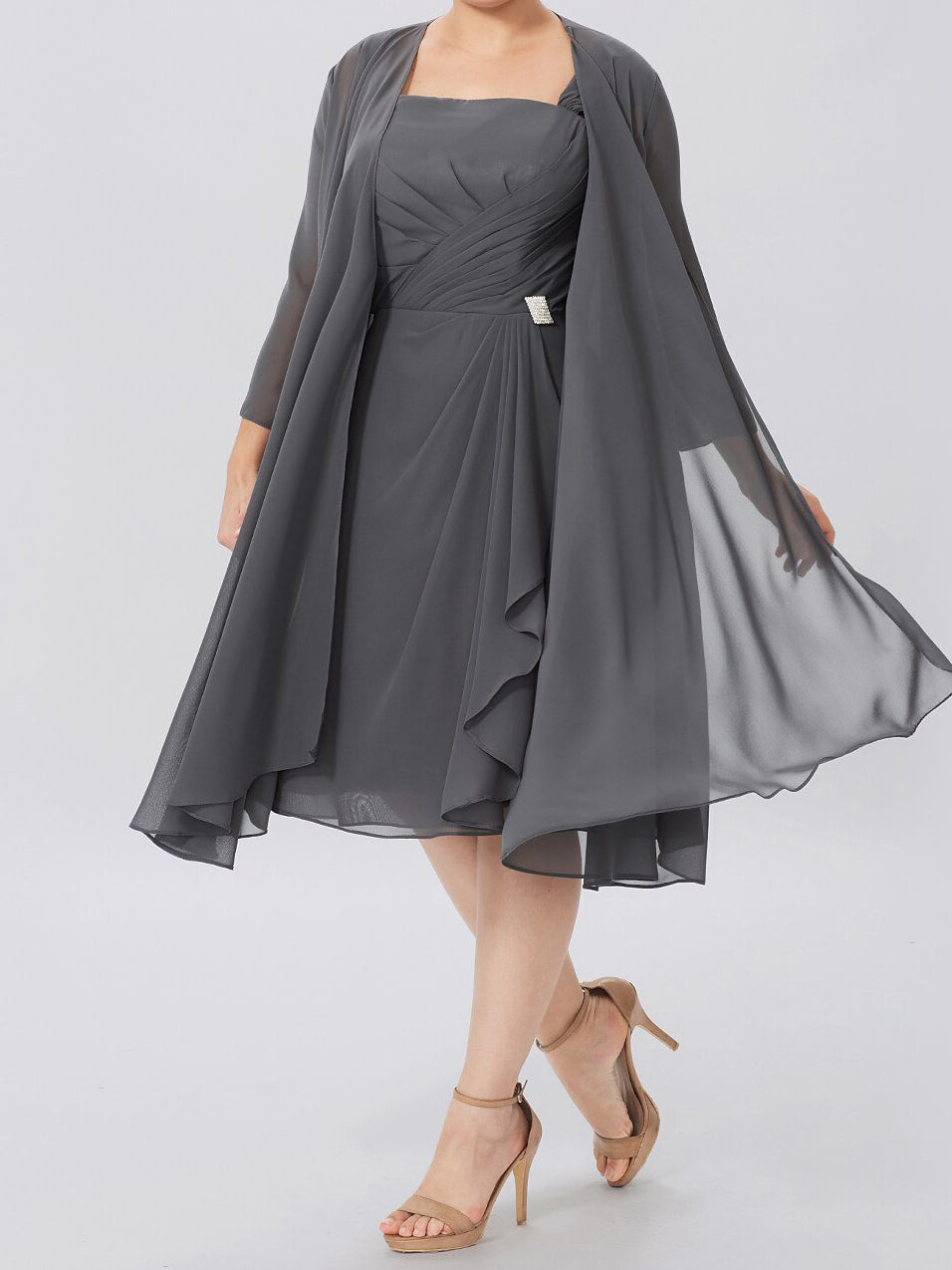 Mother Of The Bride Princess A Line Dress With Jacket Elegant Gown
