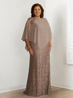 A-Line/Princess Mother of the Bride Dresses with Applique & Wraps