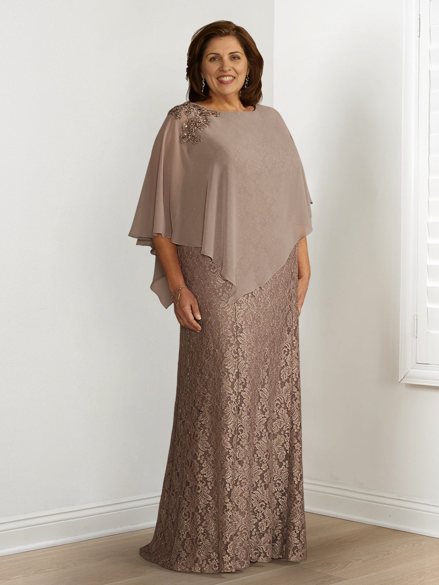 A-Line/Princess Mother of the Bride Dresses with Applique & Wraps