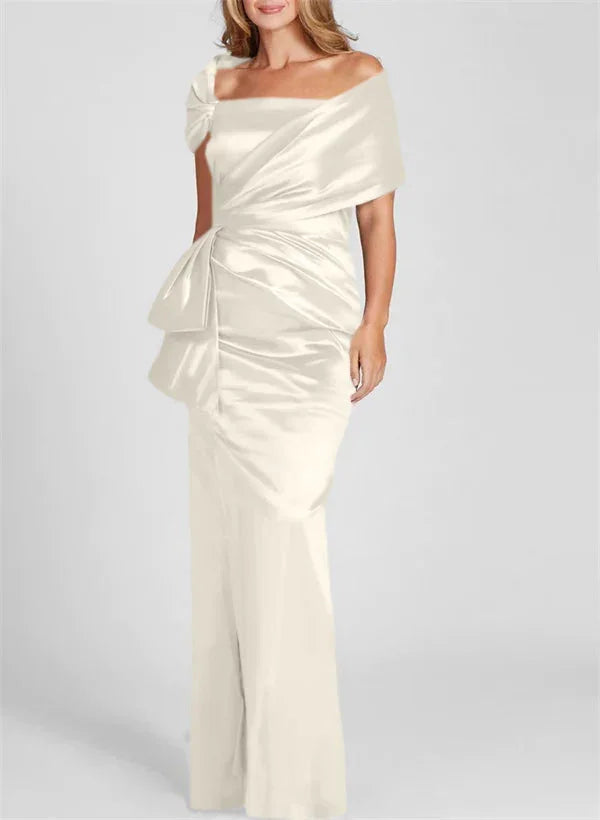 Sheath/Column Off-the-Shoulder Floor-Length Mother of the Bride Dresses