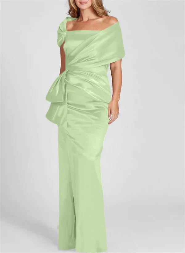 Sheath/Column Off-the-Shoulder Floor-Length Mother of the Bride Dresses