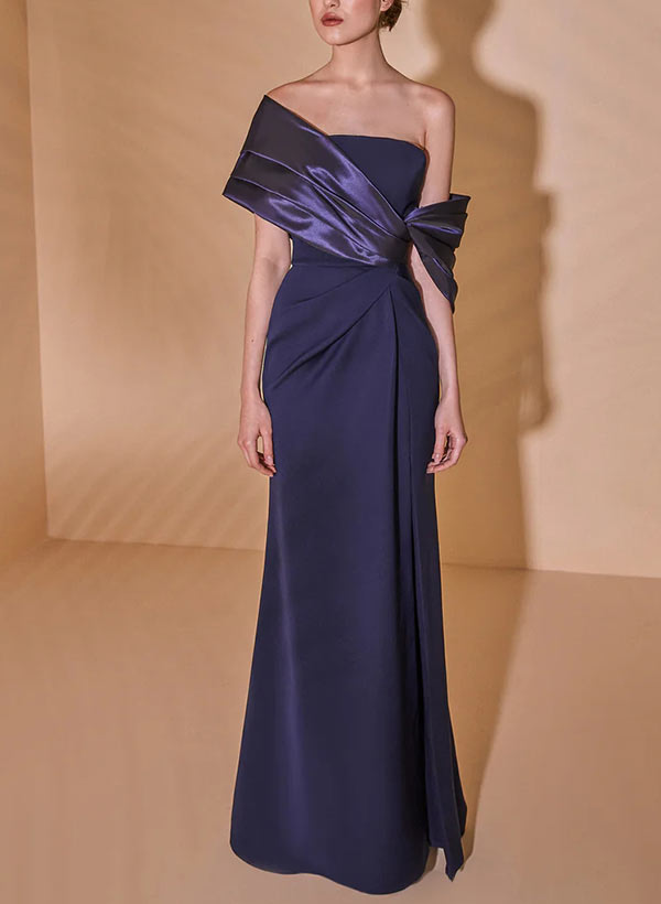 Off Shoulder Ruched Sheath Dress For Mother Of The Bride
