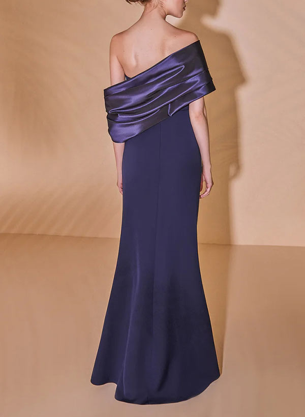 Off Shoulder Ruched Sheath Dress For Mother Of The Bride