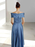 Princesa/Formato A Decote em V Sem Mangas Com cauda/Arrastar Vestidos da Mãe da Noiva com Bolsos