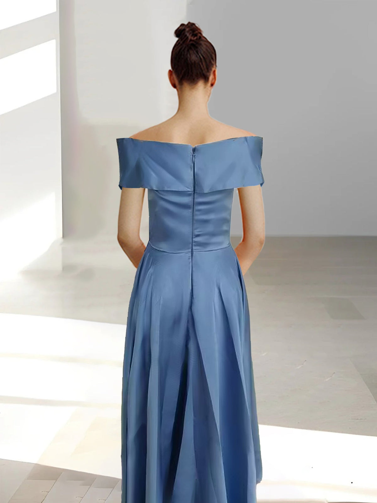 Princesa/Formato A Decote em V Sem Mangas Com cauda/Arrastar Vestidos da Mãe da Noiva com Bolsos
