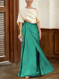 Mother Of The Bride Cowl Neck A Line Dresses With Half Sleeves