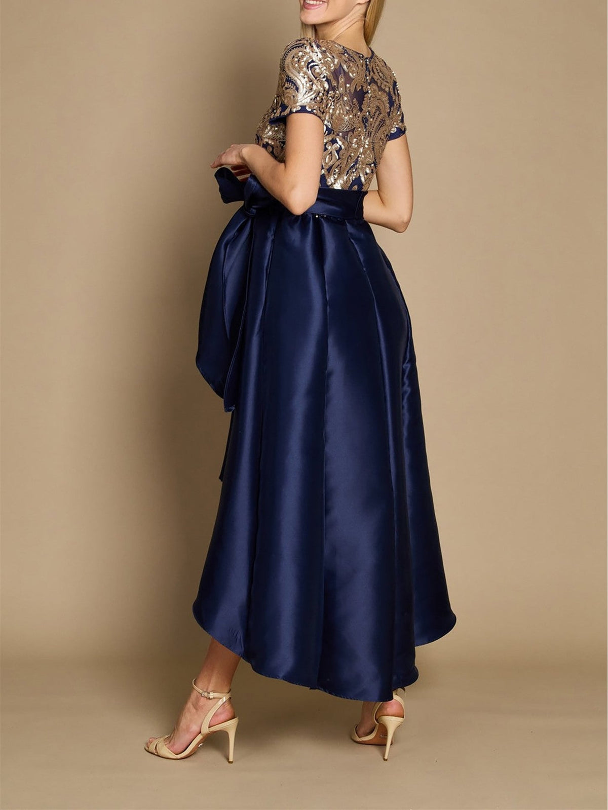 Ankle Length Asymmetrical Mother Of The Bride Dress In A Line Princess Style