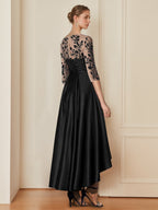 Mother Of The Bride A Line Princess Dress With Scoop Neck And Appliques