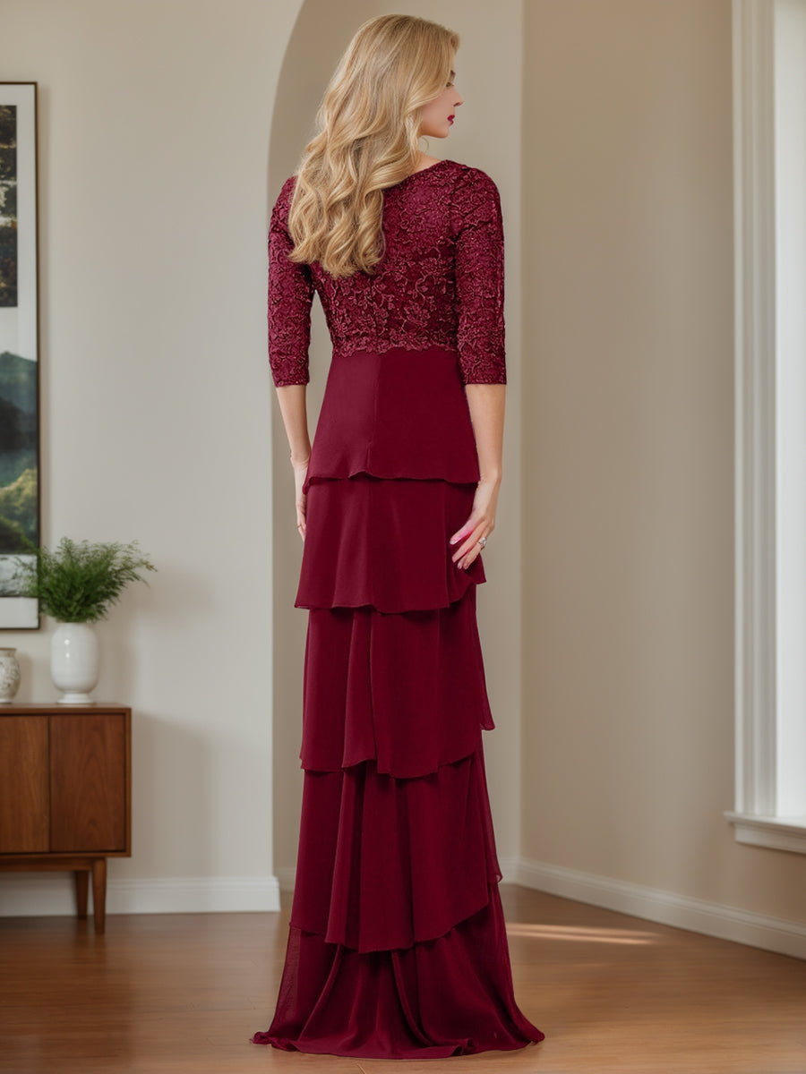 Elegant V Neck Chiffon Sheath Dress For Mothers Of The Bride And Groom Ruffles