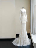 Vestido de fiesta de sirena con apliques de encaje blanco romántico, tul y lentejuelas, escote barco, vestido de noche Y8663