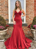 Vestidos de fiesta sirena sin mangas con cola de corte SYP140