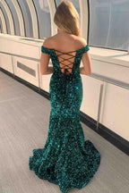 Vestido maxi de lantejoulas sereia vestidos de baile SYP150