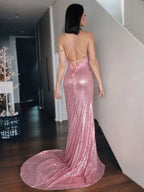 Vestidos de Baile com Lantejoulas e Folhos de Sereia SYP133
