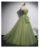 Mädchen Festliches Abendkleid Damen Ballkleider Party Abschlusskleider Lange Grüne Festkleider Y4379