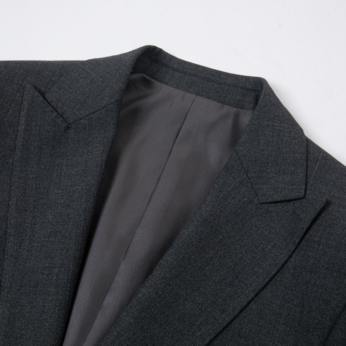 Men Black Flat Collar Suit Jacket For Wedding Groom Groomsmen Formalwear