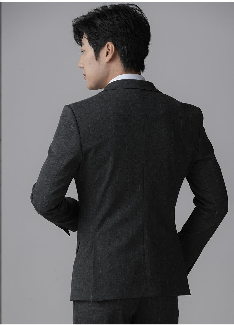 Men Slim Fit Tuxedo Suit 3 Piece Formal Wedding Evening Wear Set