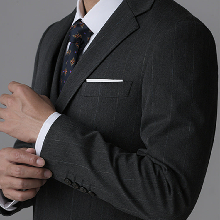 Men Slim Fit Tuxedo Suit 3 Piece Formal Wedding Evening Wear Set