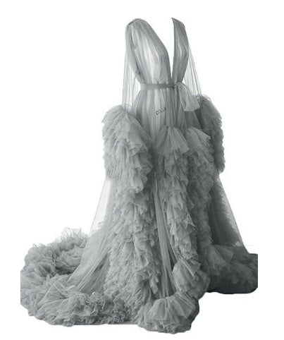Vêtement de maternité en maille fine jupe longue tenue de studio photo, robe de matinée séduisante