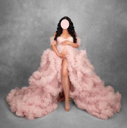 Hot-selling maternity photo clothing, one-shoulder morning robe