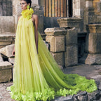 Robe suspendue au cou, grande ouverture dans le dos, en tulle, robe de maternité, robe de bal, robe de mariée, robe de matinée, robe d'intérieur privée